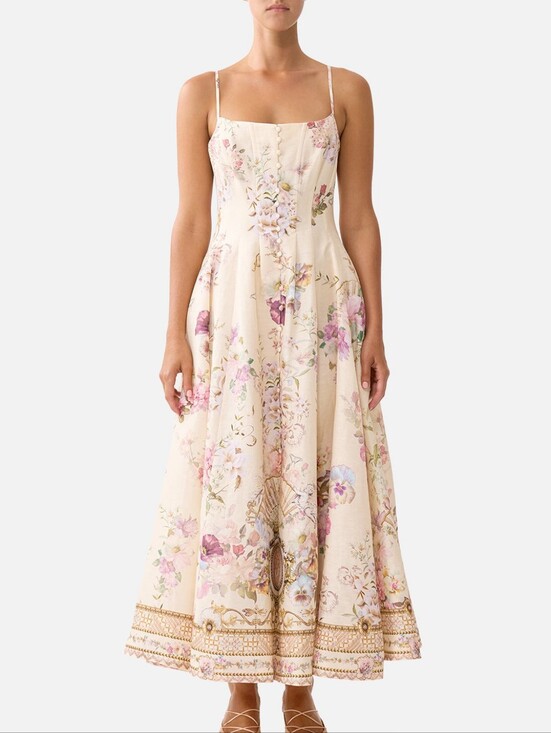 Camilla Dresses & Skirts - Camilla corset dress with long flared skirt In Adorned in aranjuez